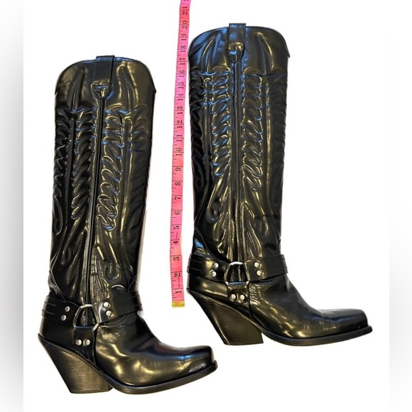 ☀️✨🧿🔥GOLDEN Goose Deluxe Limited Edition Tall Cowboy Boots Size 38🔥🔥🌞 - Picture 8 of 16